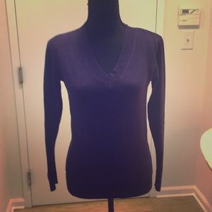 Purple V neck